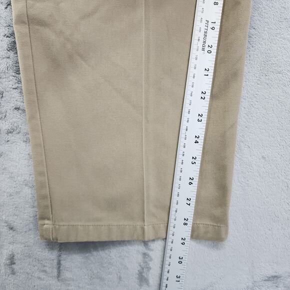 Dockers Pants Mens W38 L29 Tan Individual Fit Waistband Pleated Trouser Preppy - Picture 9 of 11